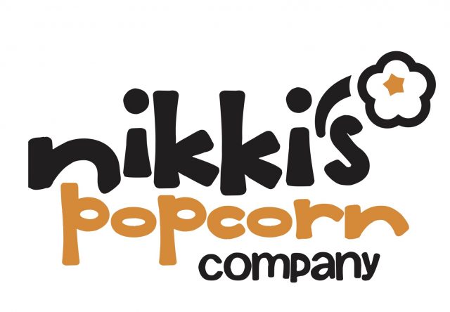 A logo for Nikki's Popcorn Company
